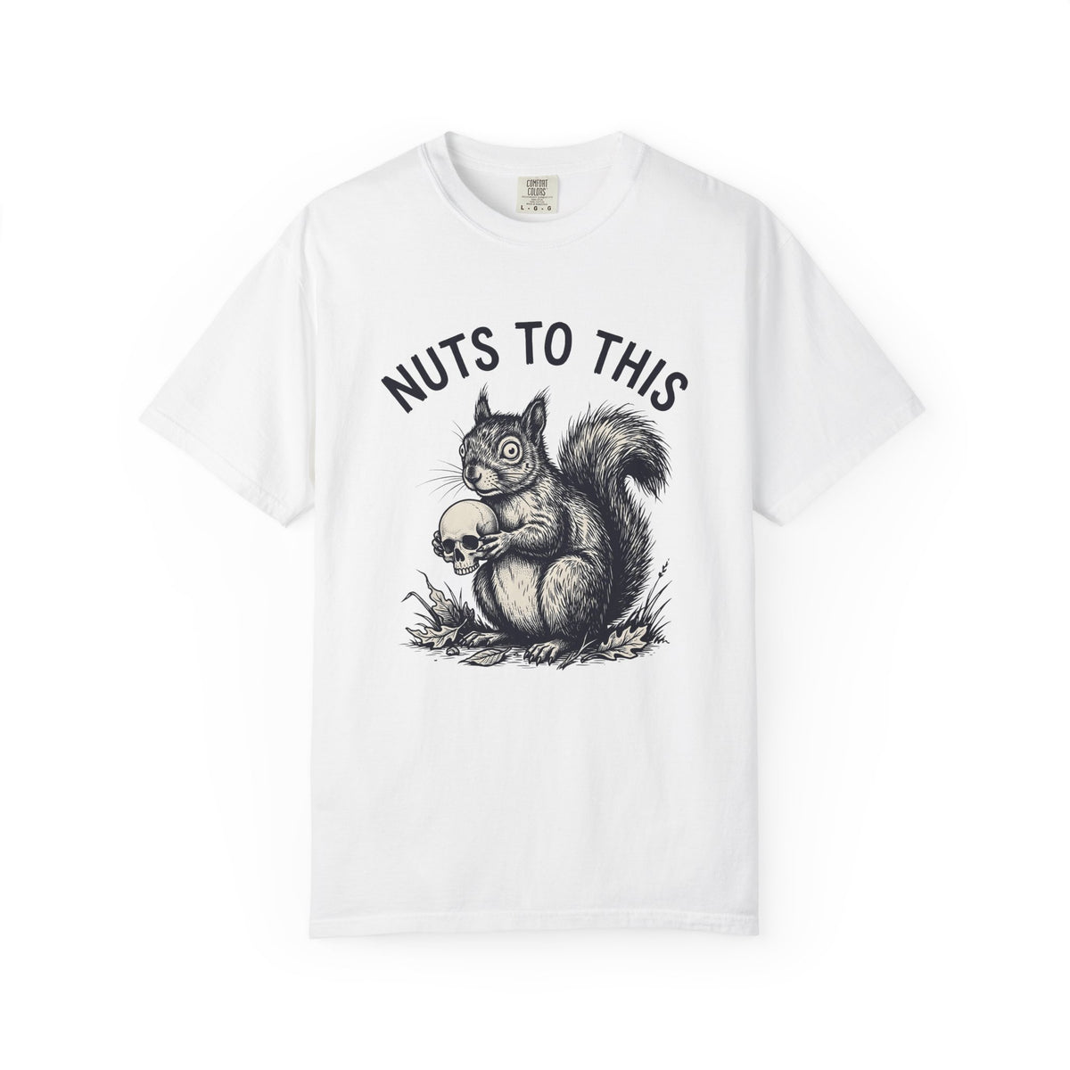 Chipmunk Skeleton T-Shirt Halloween Nature Gift Women Creepy T-Shirt Rodent T-Shirt Spooky Fan Squirrel Graphic T-Shirt Classic Maple Leaves T-Shirt