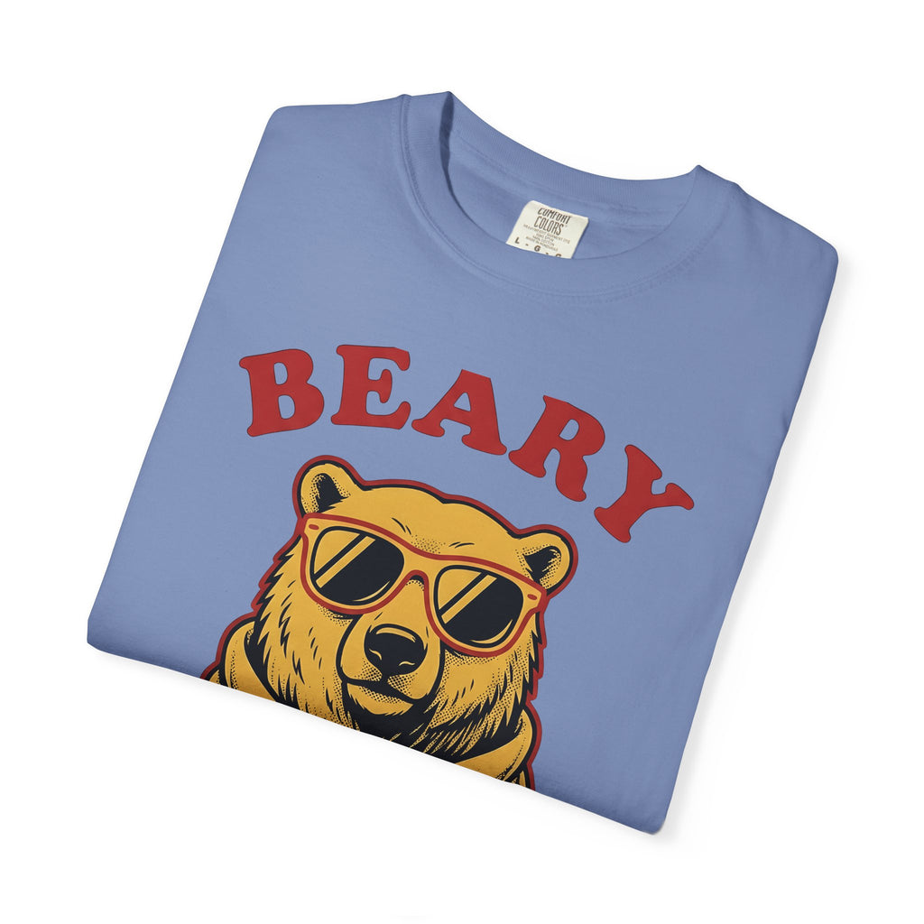 Bear Shades T-Shirt Christmas Wildlife Gift Women Comic T-Shirt Teddy T-Shirt Xmas Fan Cartoon T-Shirt Animal Graphic Retro Neck Wrap T-Shirt