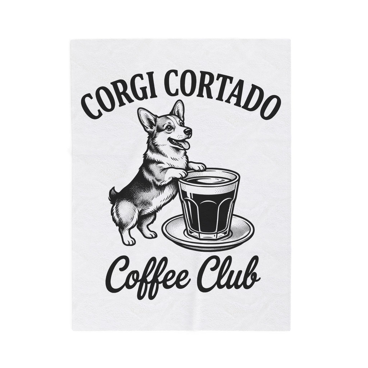 Corgi Blanket Dog Cafe Gift Women Rustic Blanket Pembroke Blanket Dog Fan Country Blanket Coffee Graphic Doodle Latte Cup Blanket