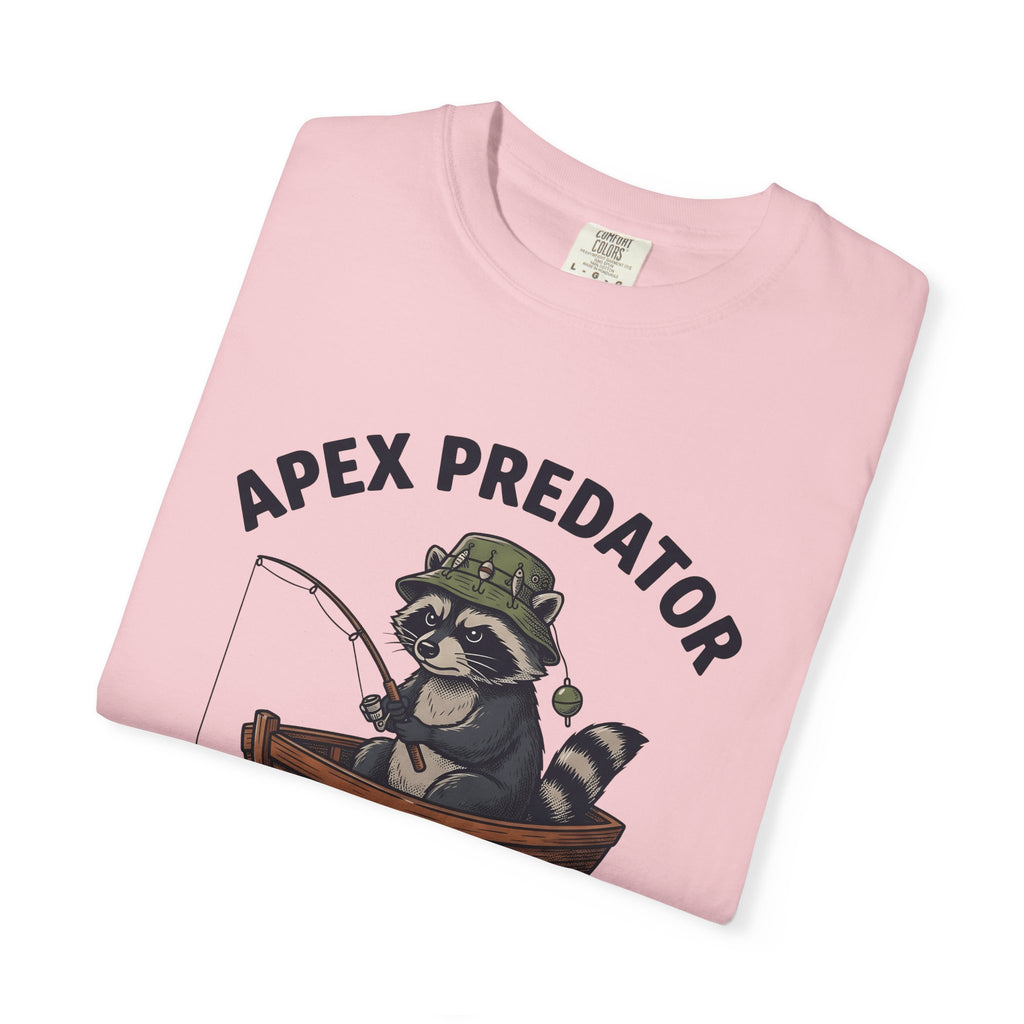 Raccoon Angler Fishing Wildlife Gift Cute Trash Panda Angling Fan Furry Retro Fishing Boat T-Shirt