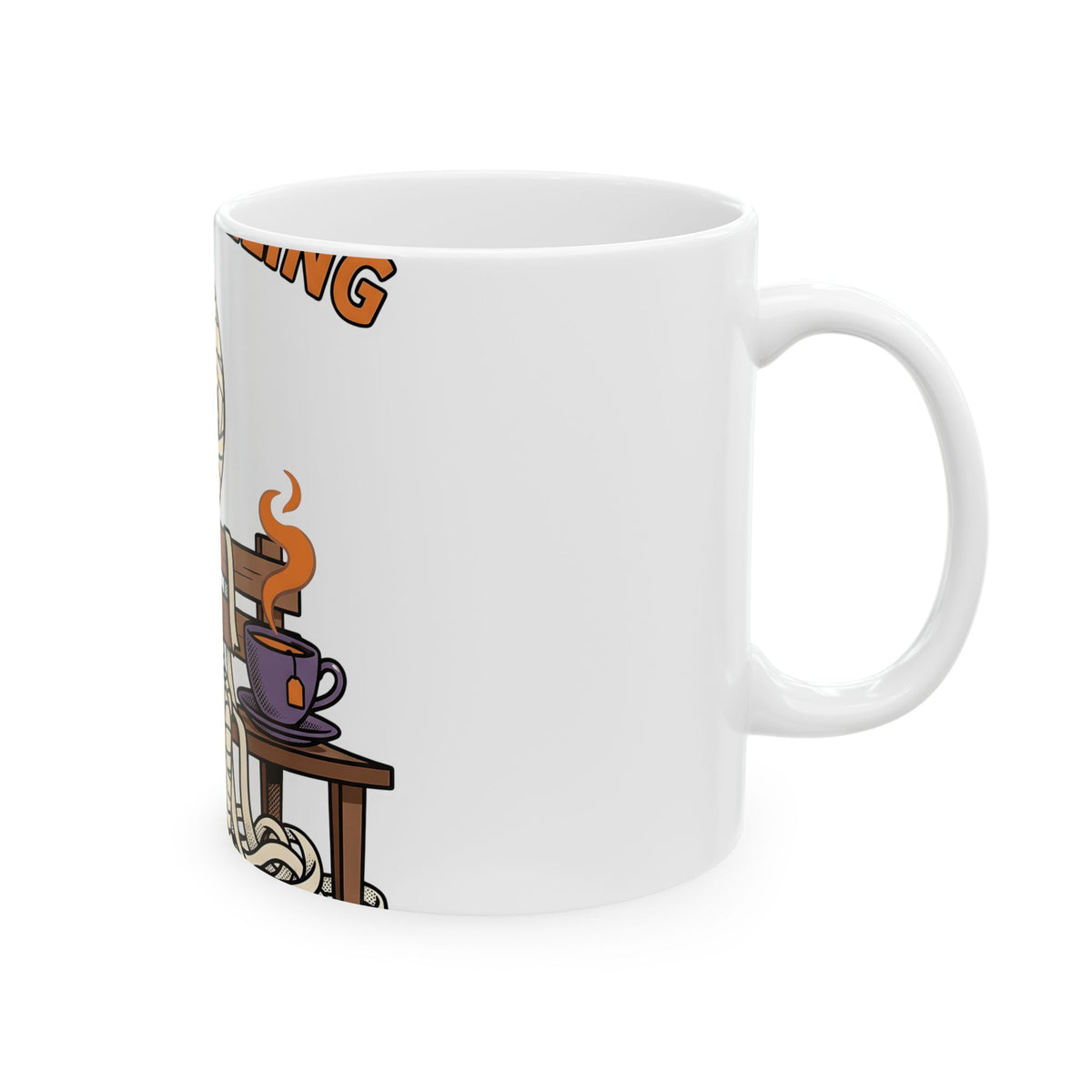 Mummy Halloween Joke Gift Comic Wrap Horror Fan Cartoon Pun Retro Teacup Mug