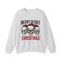 Skull Santa Hats Sweatshirt Christmas Gothic Gift Women Tattoo Sweatshirt Skull Caps Sweatshirt Xmas Fan Traditional Sweatshirt Dark Graphic Vintage Holiday