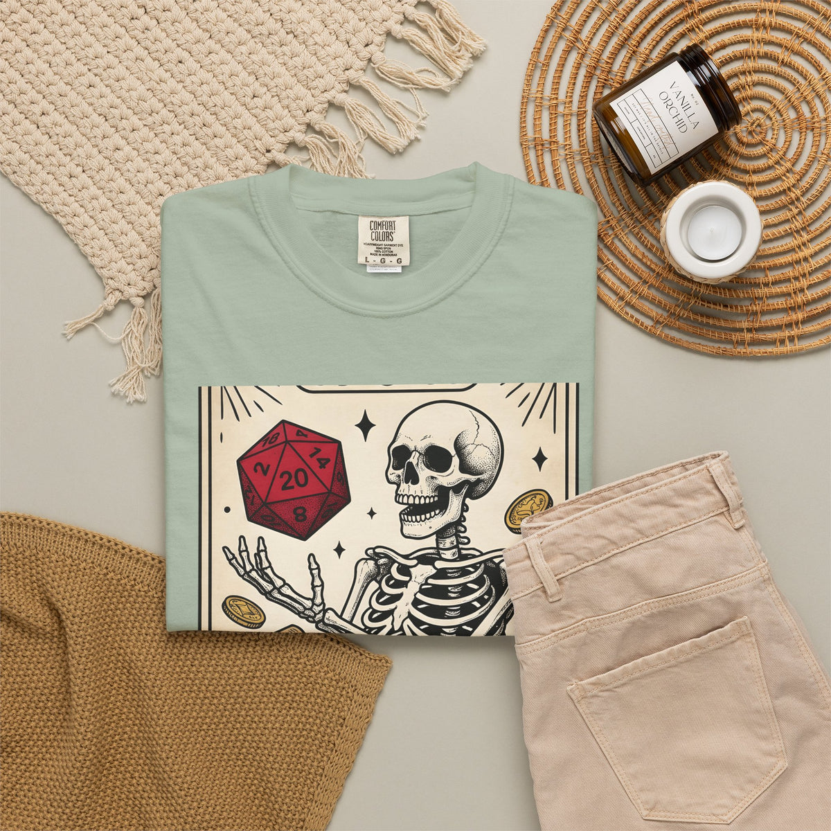 Skull Tarot Card T-Shirt Tabletop Gaming Roleplaying Gift Women Dark T-Shirt Tarot Card T-Shirt Gamer Fan Gothic T-Shirt Rpg Graphic Retro Game
