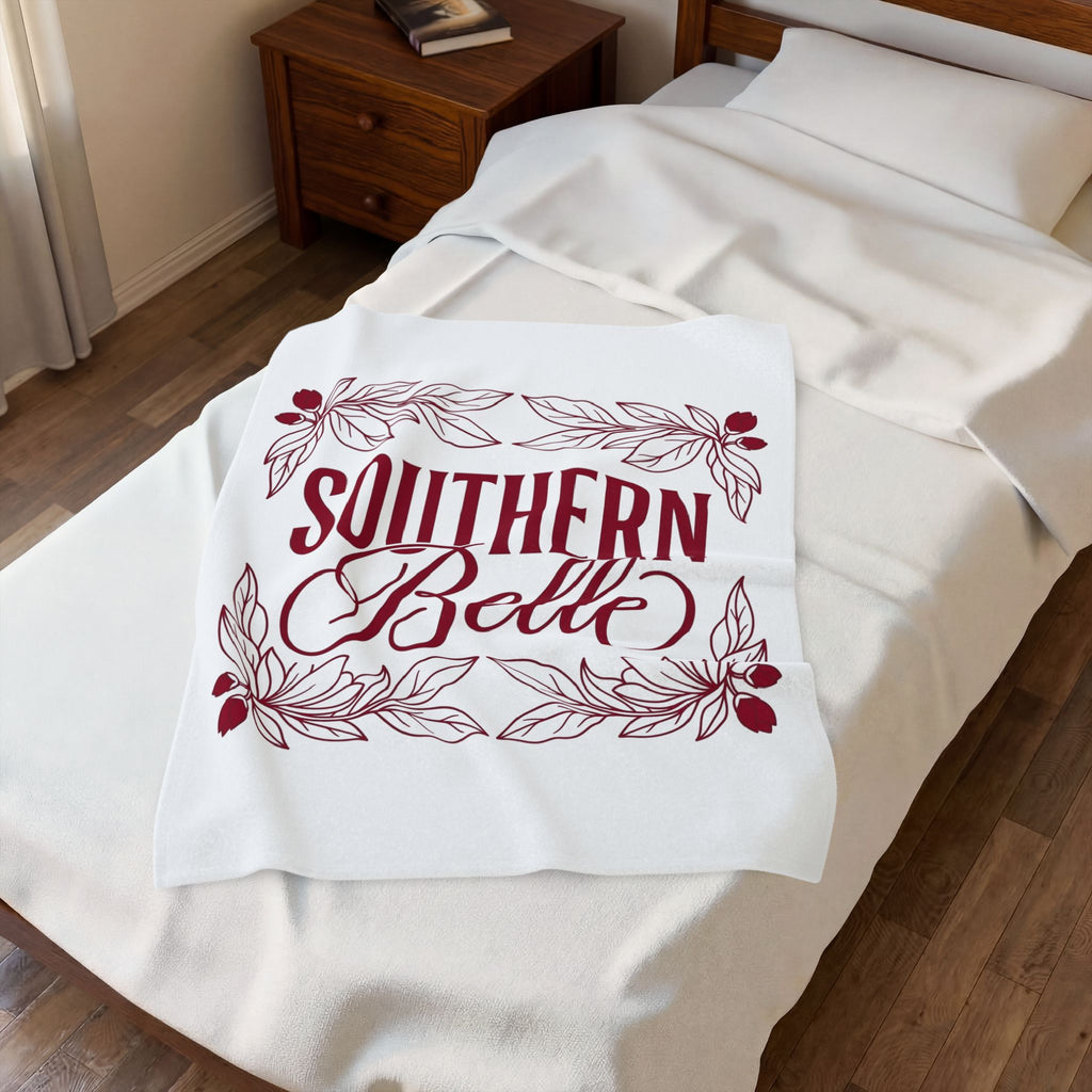 Floral Frame Blanket Cowgirl Southern Gift Women Farmhouse Blanket Border Frame Blanket Rodeo Fan Country Blanket Dixie Graphic Vintage Leaf Blanket