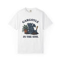 Gargoyle Figure T-Shirt Funny Garden Gift Women Comic T-Shirt Statue T-Shirt Humor Fan Caricature T-Shirt Yard Graphic Old School Planter T-Shirt