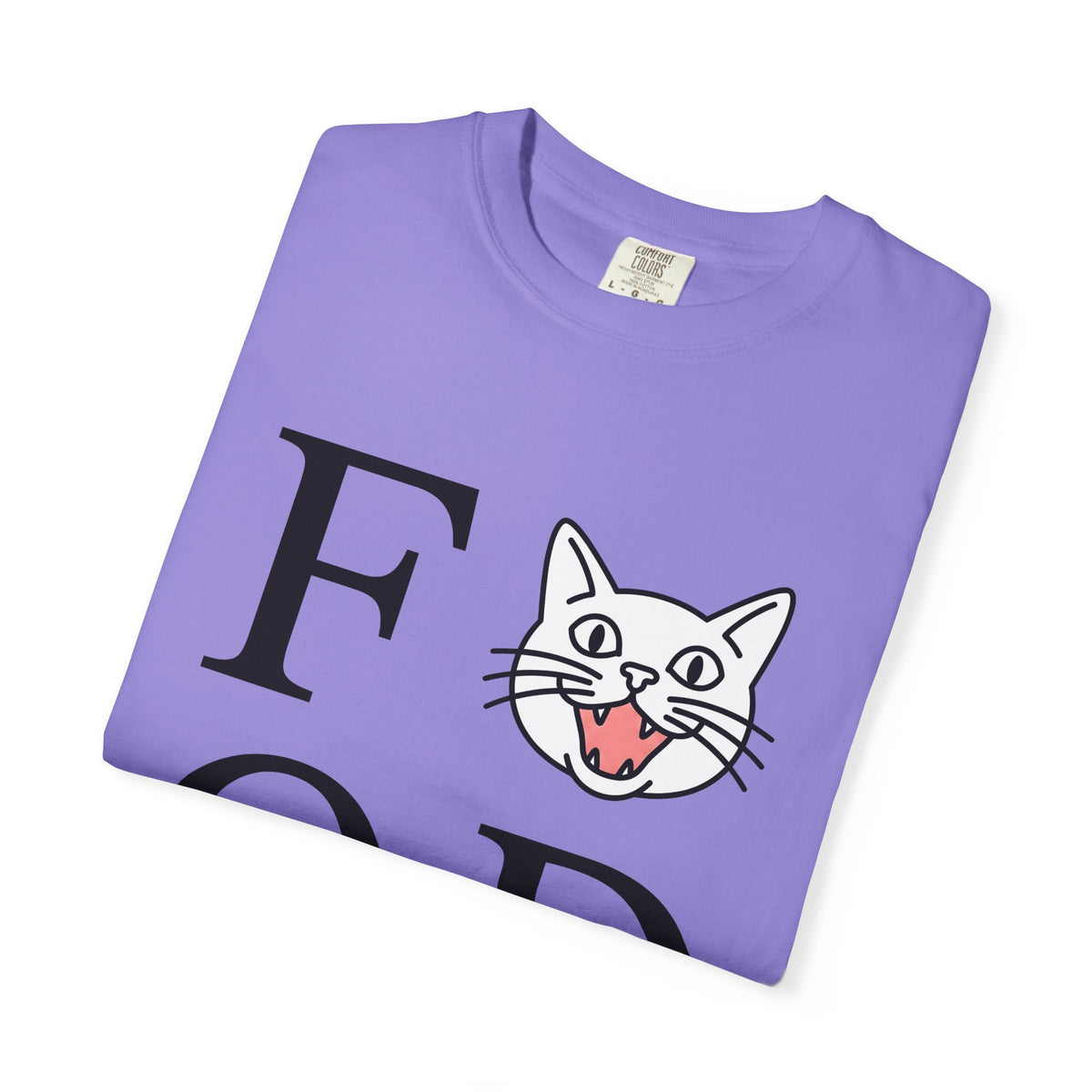 Cat Face Graphic T-Shirt Cat Humor Gift Women Minimalist T-Shirt Kitty T-Shirt Feline Fan Simple T-Shirt Funny Graphic Modern Bold Letters T-Shirt