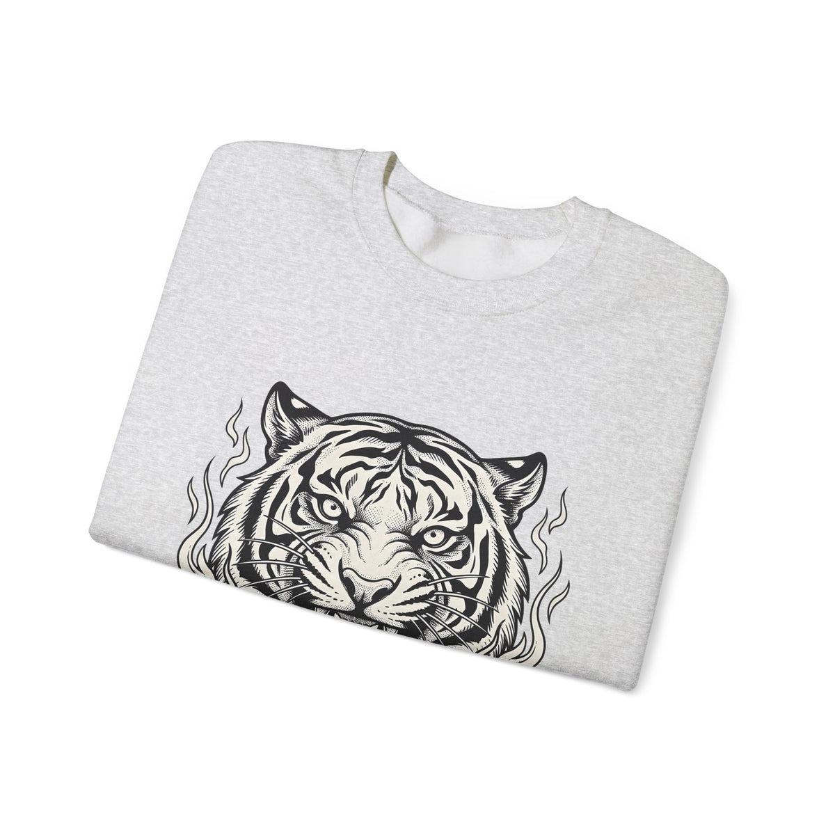 Tiger Face Sweatshirt Tiger Wildlife Gift Women Tribal Sweatshirt Tiger Sweatshirt Tiger Fan Big Cat Graphic Retro Fire Sweatshirt