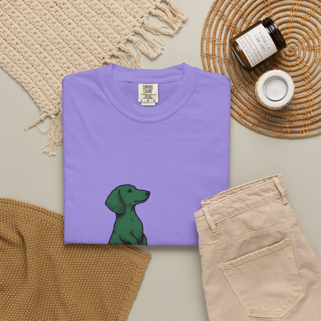 Dachshund Hound T-Shirt Dog Wildlife Gift Women Classic T-Shirt Wiener Dog T-Shirt Dog Fan Vintage T-Shirt Nature Graphic Doodle Tree Twig T-Shirt