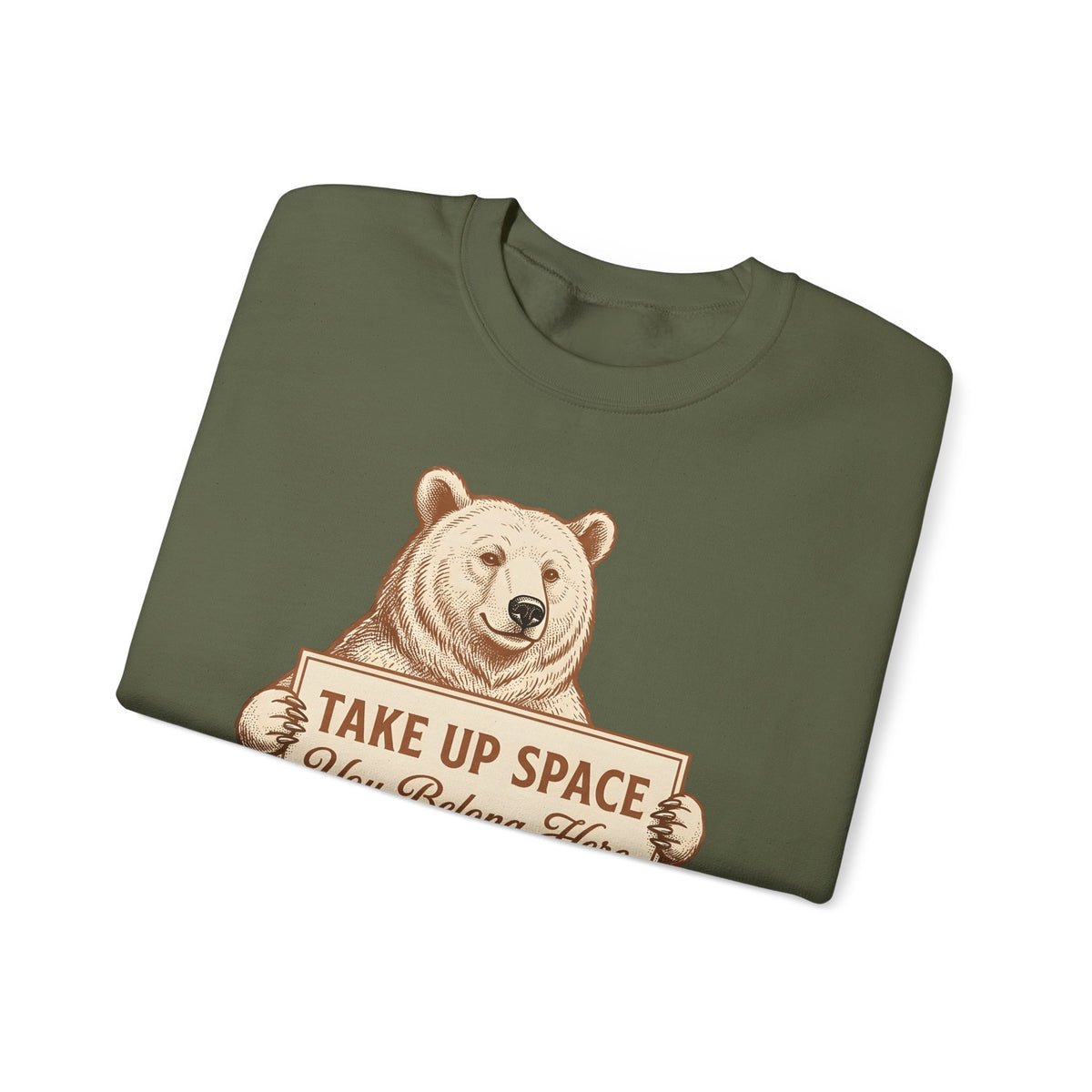 Bear Bear Animal Gift Vintage Grizzly Bear Fan Ursine Wildlife Hand Drawn Sign Sweatshirt
