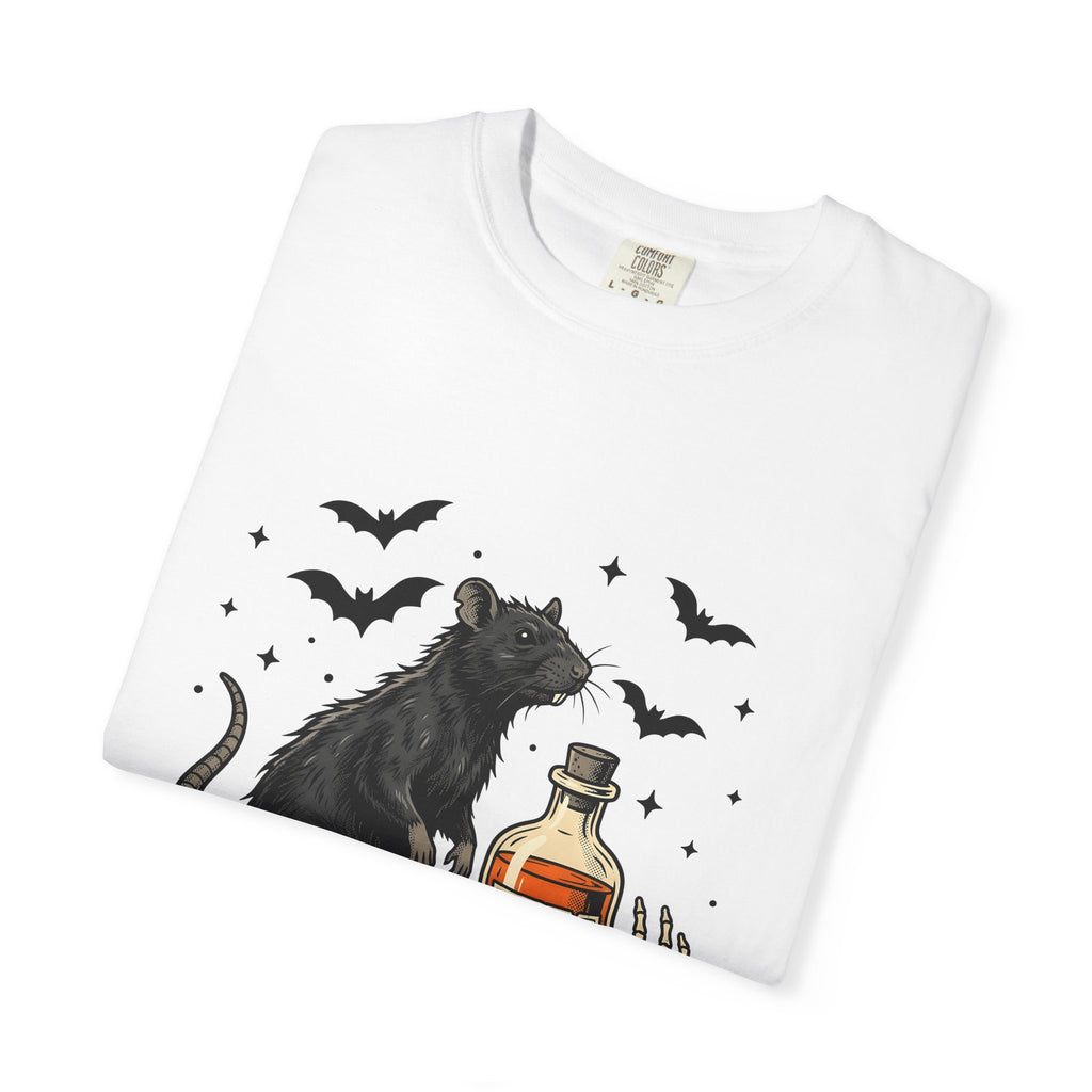Rodent Brew T-Shirt Halloween Horror Gift Women Hand Drawn T-Shirt Mouse Brew T-Shirt Horror Fan Illustrated Graphic T-Shirt Macabre Skeletal Hand