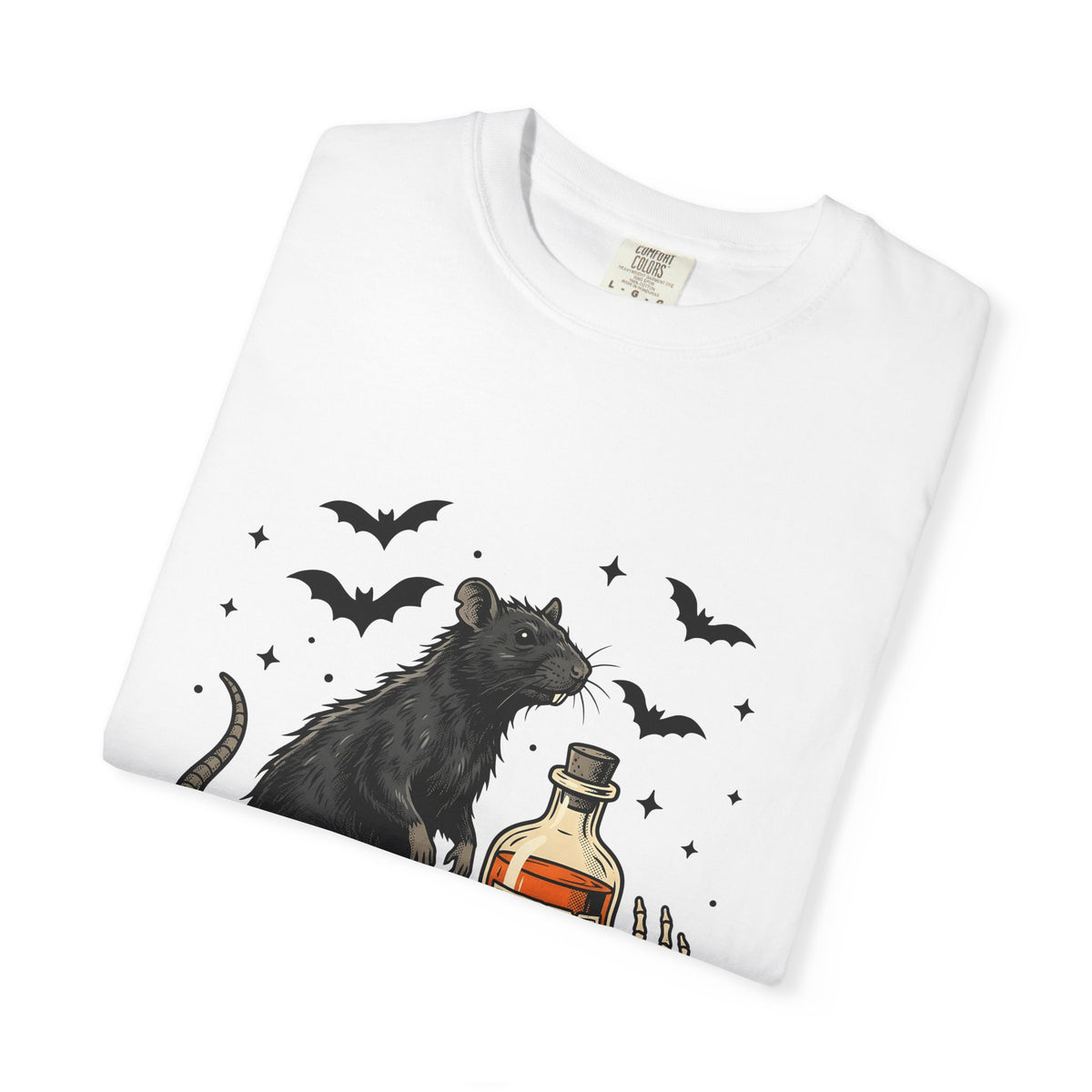 Rodent Brew T-Shirt Halloween Horror Gift Women Hand Drawn T-Shirt Mouse Brew T-Shirt Horror Fan Illustrated Graphic T-Shirt Macabre Skeletal Hand