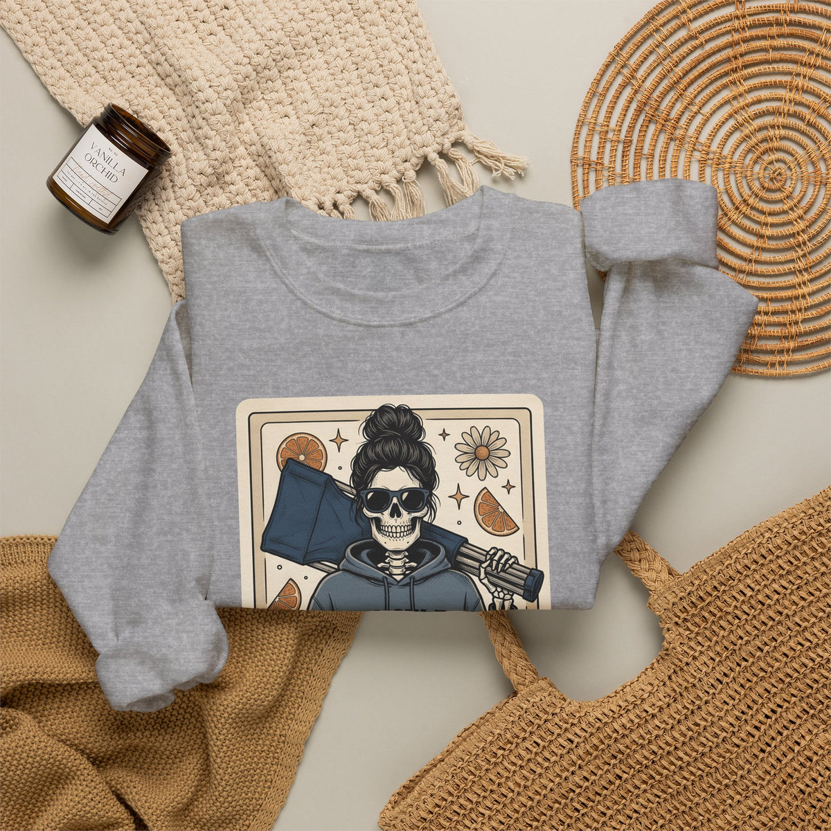 Skull Mom Sweatshirt Moms Athletics Gift Women Traditional Tattoo Sweatshirt Sugar Skull Sweatshirt Mother Enthusiast Tattooed Sweatshirt Sports Graphic
