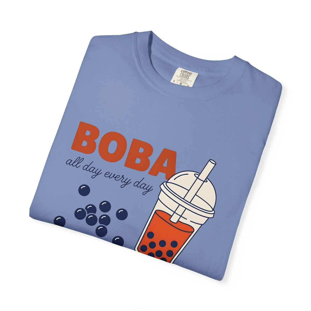 Tapioca Tea T-Shirt Boba Dessert Gift Women Hand Drawn T-Shirt Bubble Tea T-Shirt Boba Fan Hand Drawn T-Shirt Sweet Graphic Line Art Carp T-Shirt