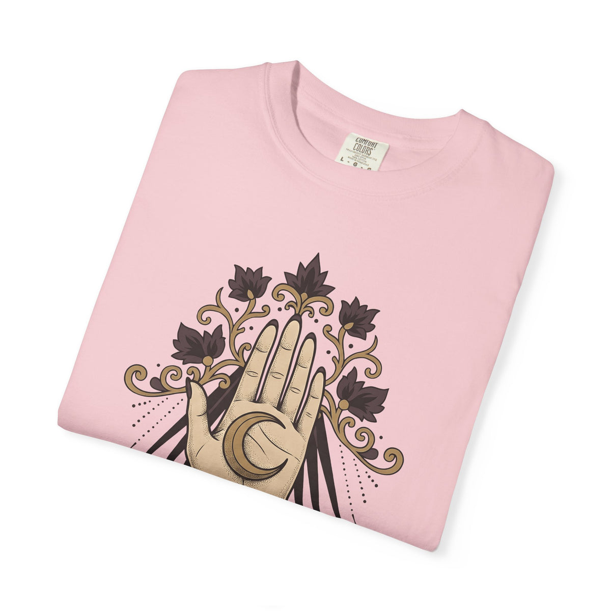 Magical Palm T-Shirt Boho Chic Metaphysical Gift Women Bohemian T-Shirt Palmistry T-Shirt Boho Fan Hippie T-Shirt Spiritual Graphic Retro Half Moon