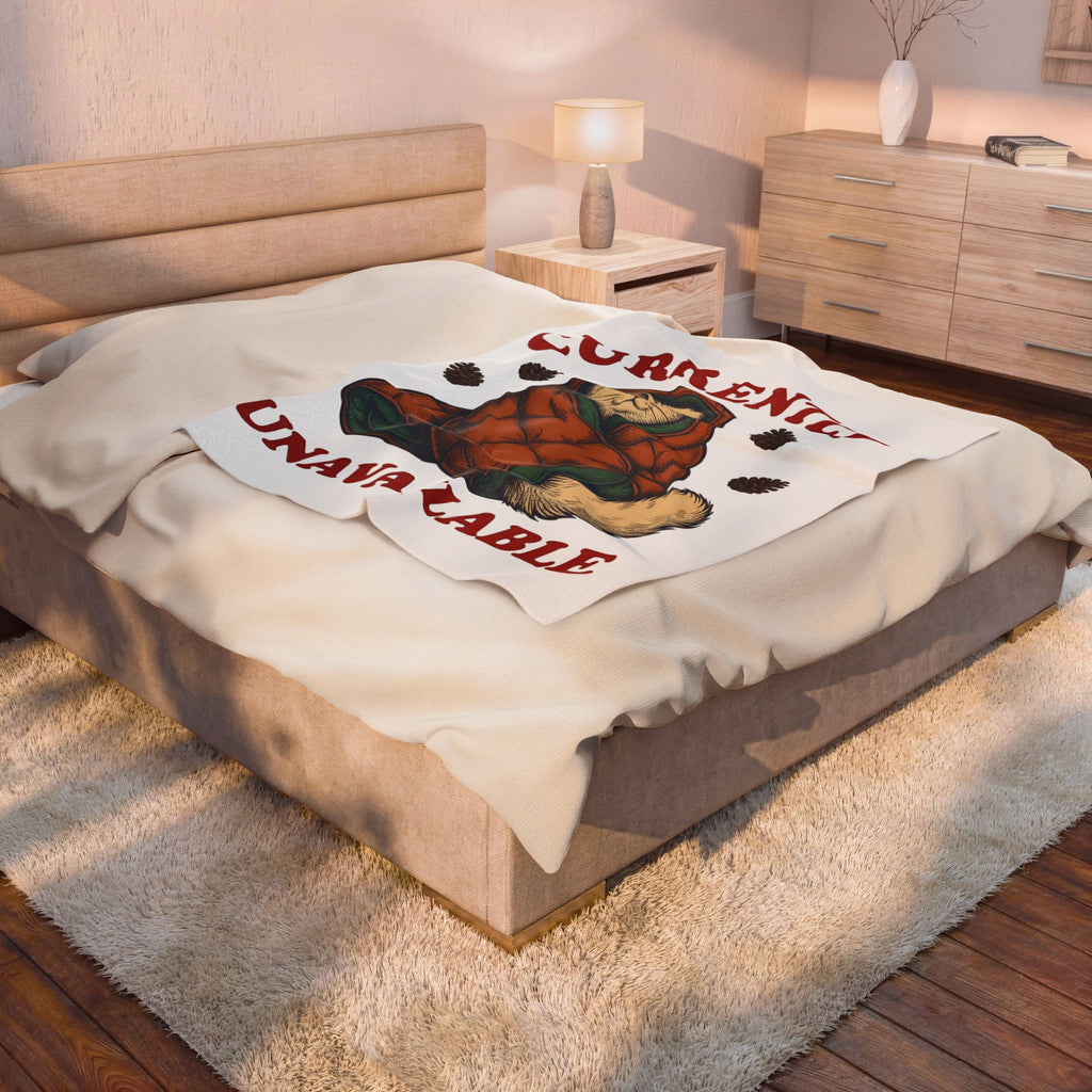 Warm Cat Blanket Cat Backpacking Gift Women Farmhouse Blanket Kitty Blanket Feline Fan Rustic Blanket Hiking Graphic Line Art Conifer Cones Blanket