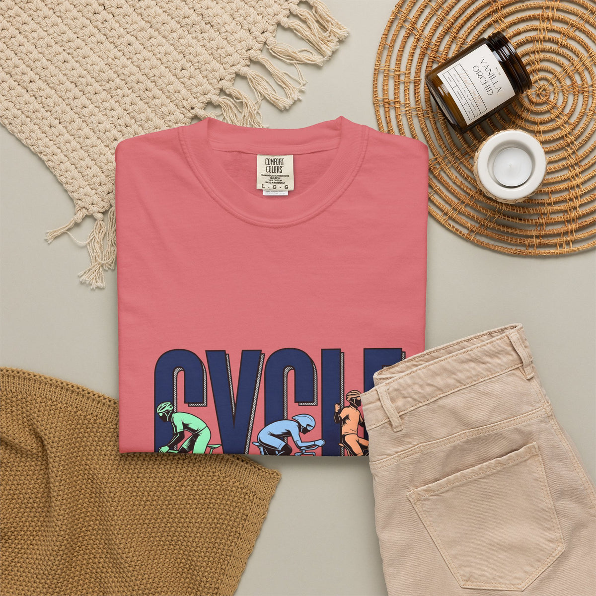 Cyclist Cycling Fitness Gift Bold Biker Cyclist Enthusiast Workout Retro Race T-Shirt