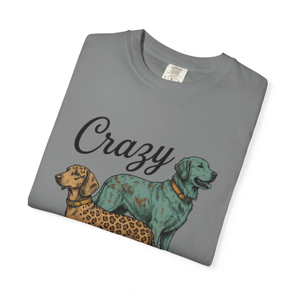Dog Duo T-Shirt Dog Mom Pets Gift Women Vintage T-Shirt Canine T-Shirt Dog Mom Fan Retro T-Shirt Animal Graphic Hand Drawn Leopard Print T-Shirt