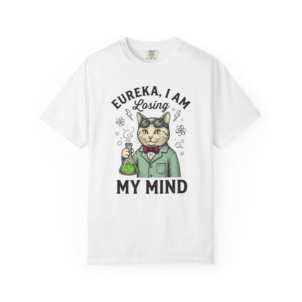 Scientist Cat T-Shirt Cat Science Gift Women Vintage T-Shirt Feline T-Shirt Cat Fan Retro T-Shirt Scientific Graphic Hand Drawn Beaker T-Shirt