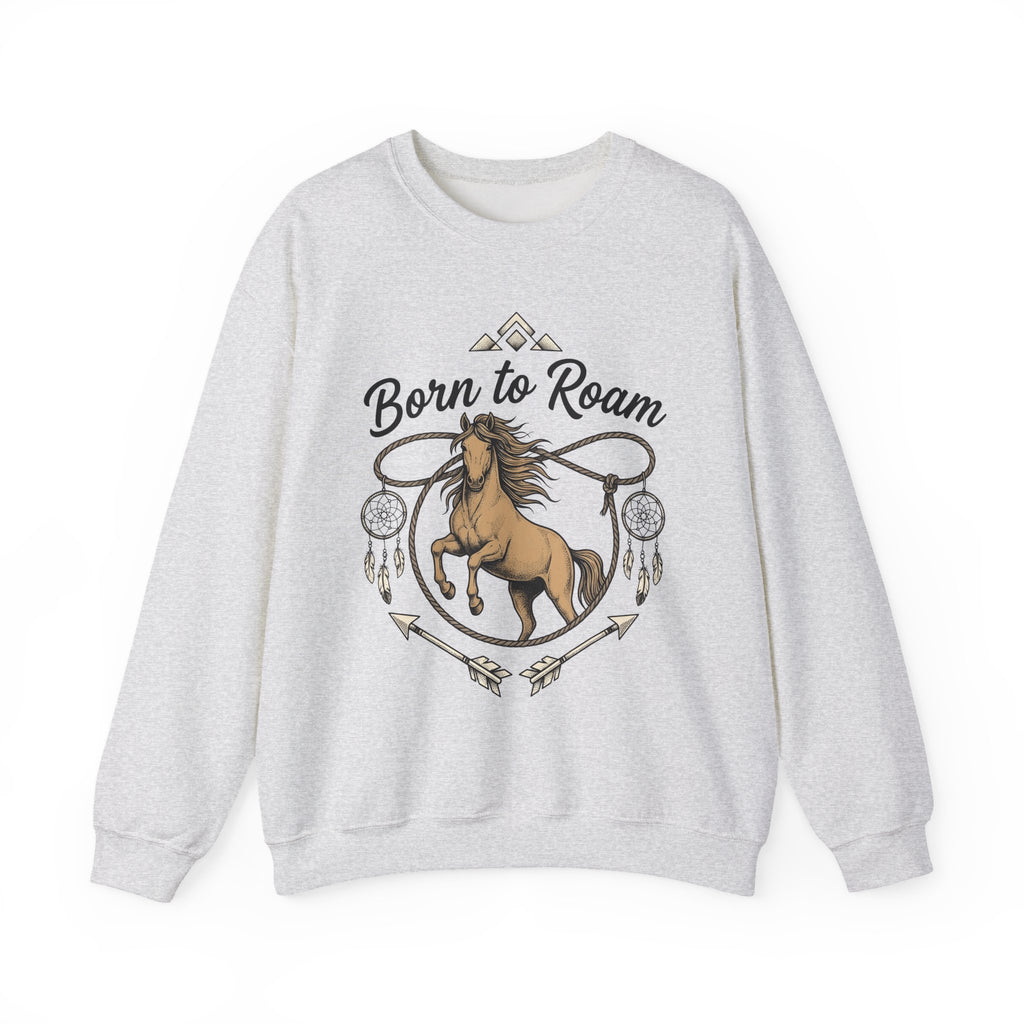 Horse Illustration Sweatshirt Cowgirl Ranch Gift Women Tribal Sweatshirt Stallion Sweatshirt Cowboy Fan Rodeo Sweatshirt Farm Graphic Retro Charm Sweatshirt