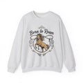 Horse Illustration Sweatshirt Cowgirl Ranch Gift Women Tribal Sweatshirt Stallion Sweatshirt Cowboy Fan Rodeo Sweatshirt Farm Graphic Retro Charm Sweatshirt