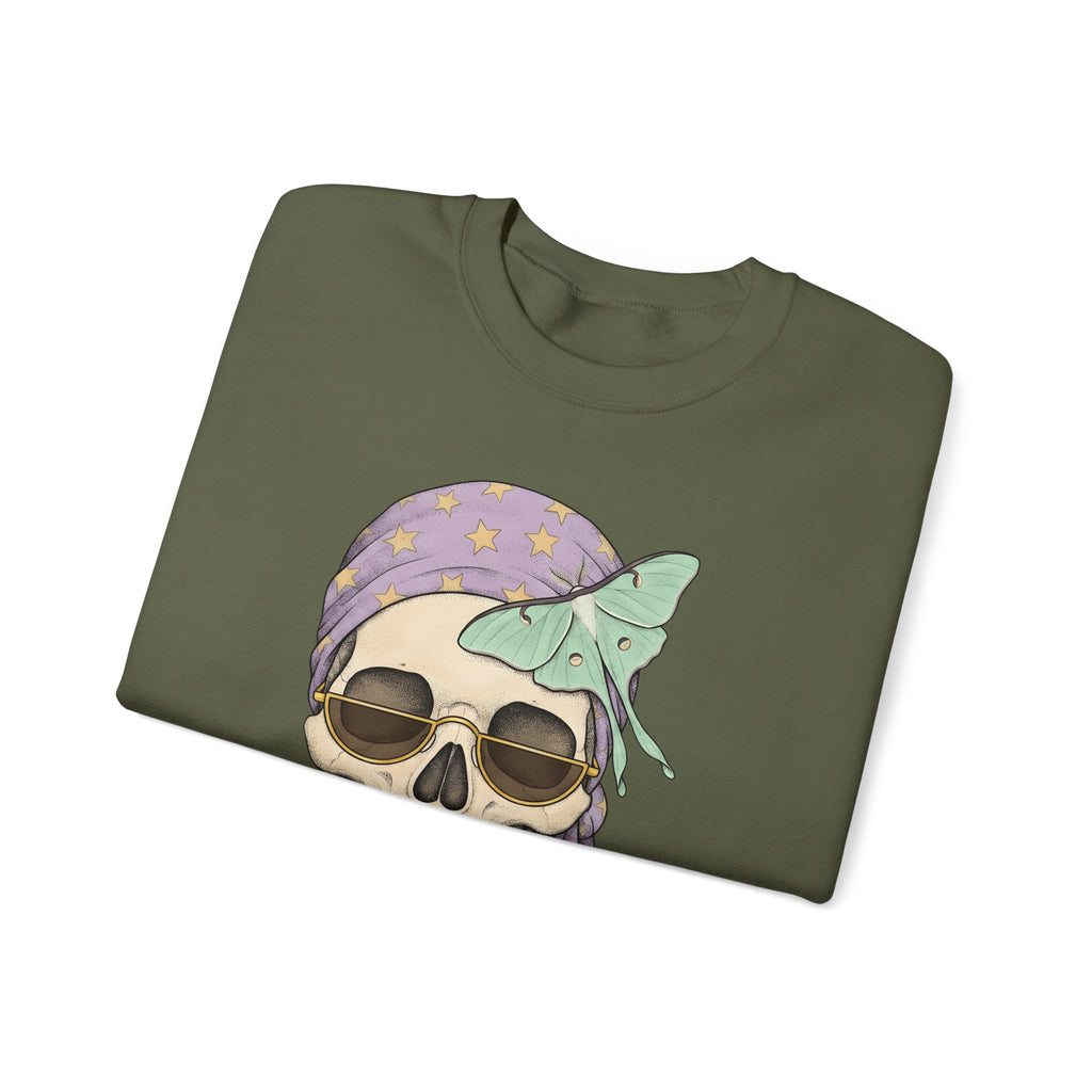 Skull Handkerchief Sweatshirt Boho Chic Gothic Fashion Gift Women Ethnic Sweatshirt Bandana Sweatshirt Bohemian Fan Tribal Sweatshirt Dark Graphic Rustic
