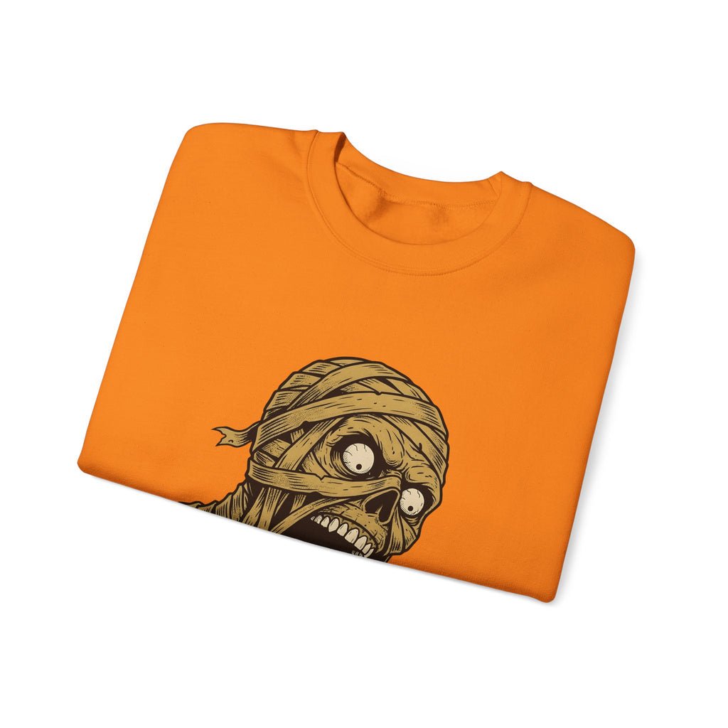Mummy Skull Sweatshirt Halloween Ghost Gift Women Creepy Sweatshirt Skull Sweatshirt Horror Fan Spooky Sweatshirt Specter Graphic Classic Scarab Sweatshirt