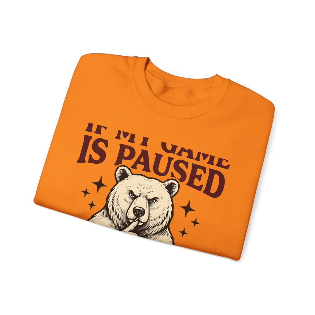 Gamer Bear Gaming Creature Gift Cartoon Teddy Gamer Fan Comic Creature Old School Controller Sweatshirt