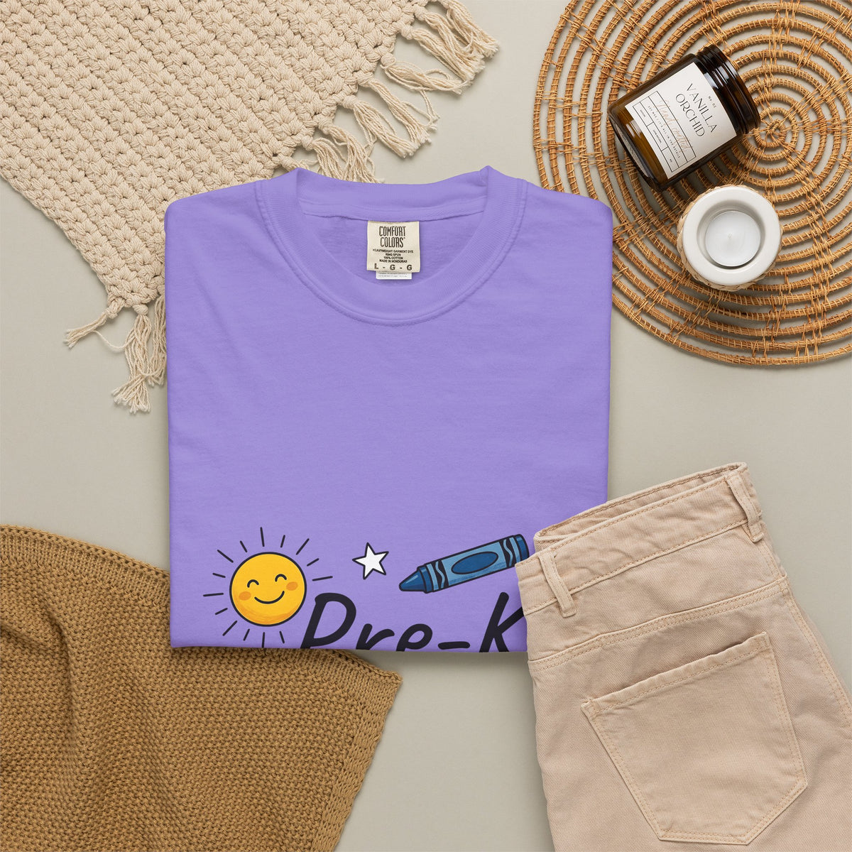 School Items T-Shirt Teacher Kindergarten Gift Women Line Art T-Shirt School Supplies T-Shirt Educator Enthusiast Illustration T-Shirt Preschool