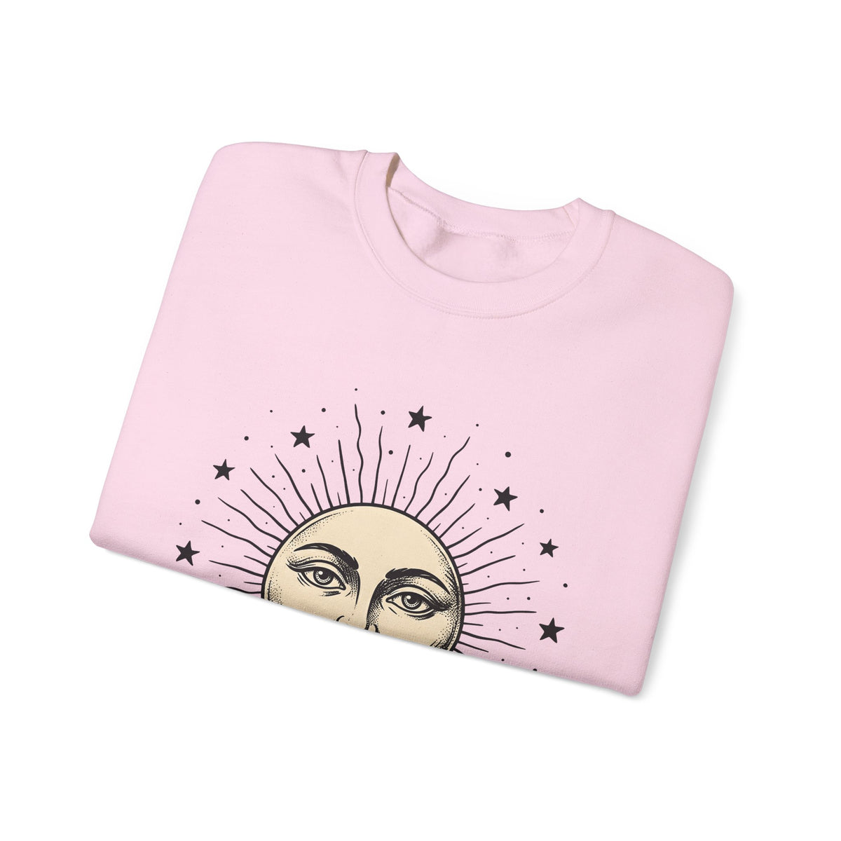 Sun Face Sweatshirt Boho Chic Space Gift Women Rustic Sweatshirt Sun Sweatshirt Hippie Fan Bohemian Sweatshirt Galaxy Graphic Line Art Stars Sweatshirt