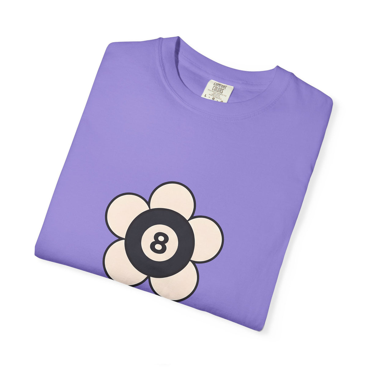 Eight Ball Flower Billiards Plants Gift Modern Magic Flower Pool Fan Artistic Floral Antique T-Shirt