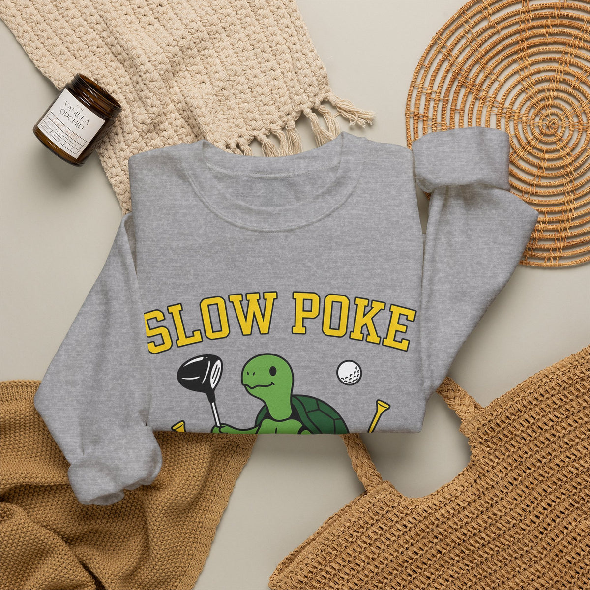 Turtle Golf Sweatshirt Golf Animal Gift Women Cartoon Sweatshirt Golfer Sweatshirt Golfer Fan Toon Sweatshirt Wildlife Graphic Retro Golf Ball Sweatshirt