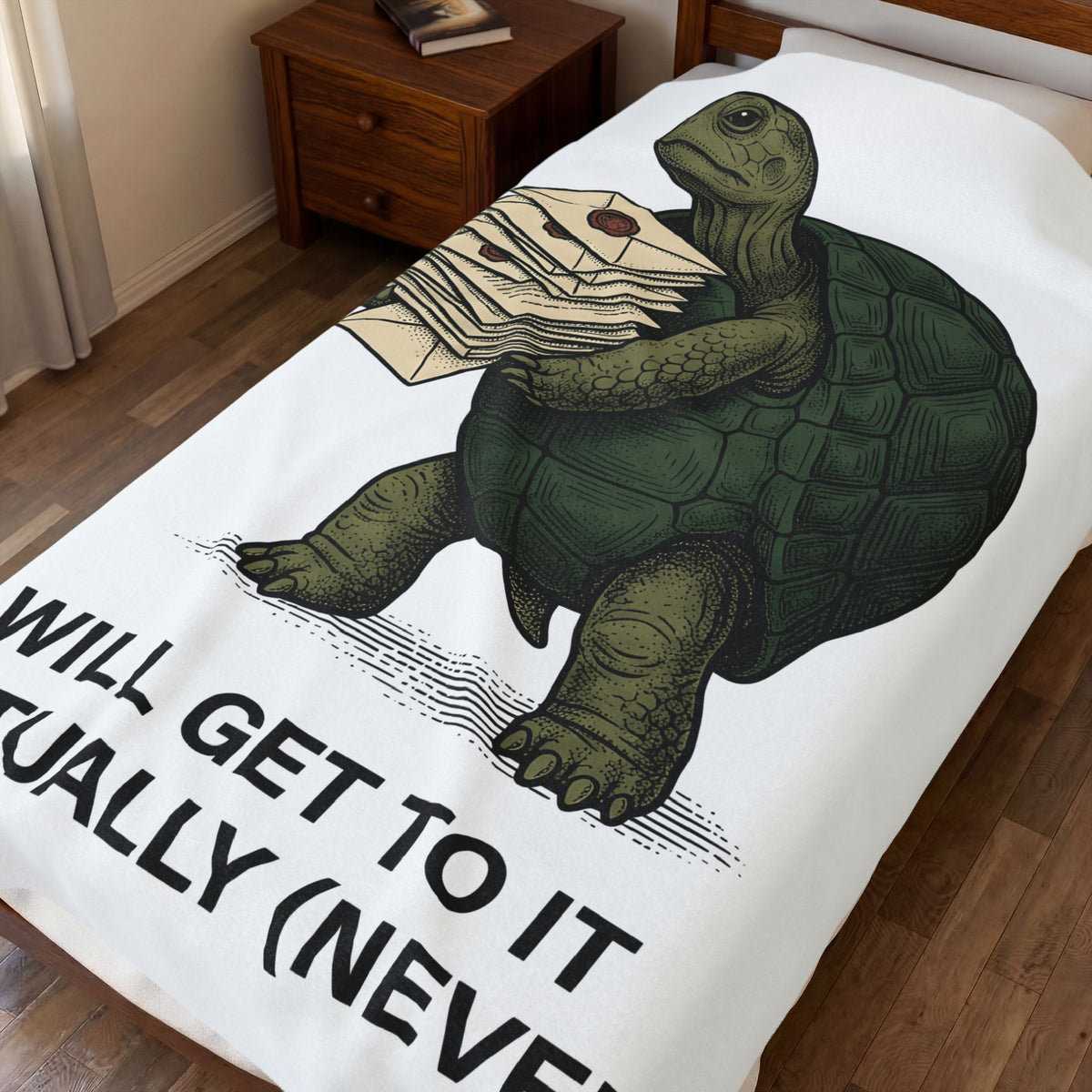 Turtle Post Blanket Funny Fauna Gift Women Old School Blanket Turtle Blanket Humor Fan Retro Blanket Wildlife Graphic Line Art Mailers Blanket