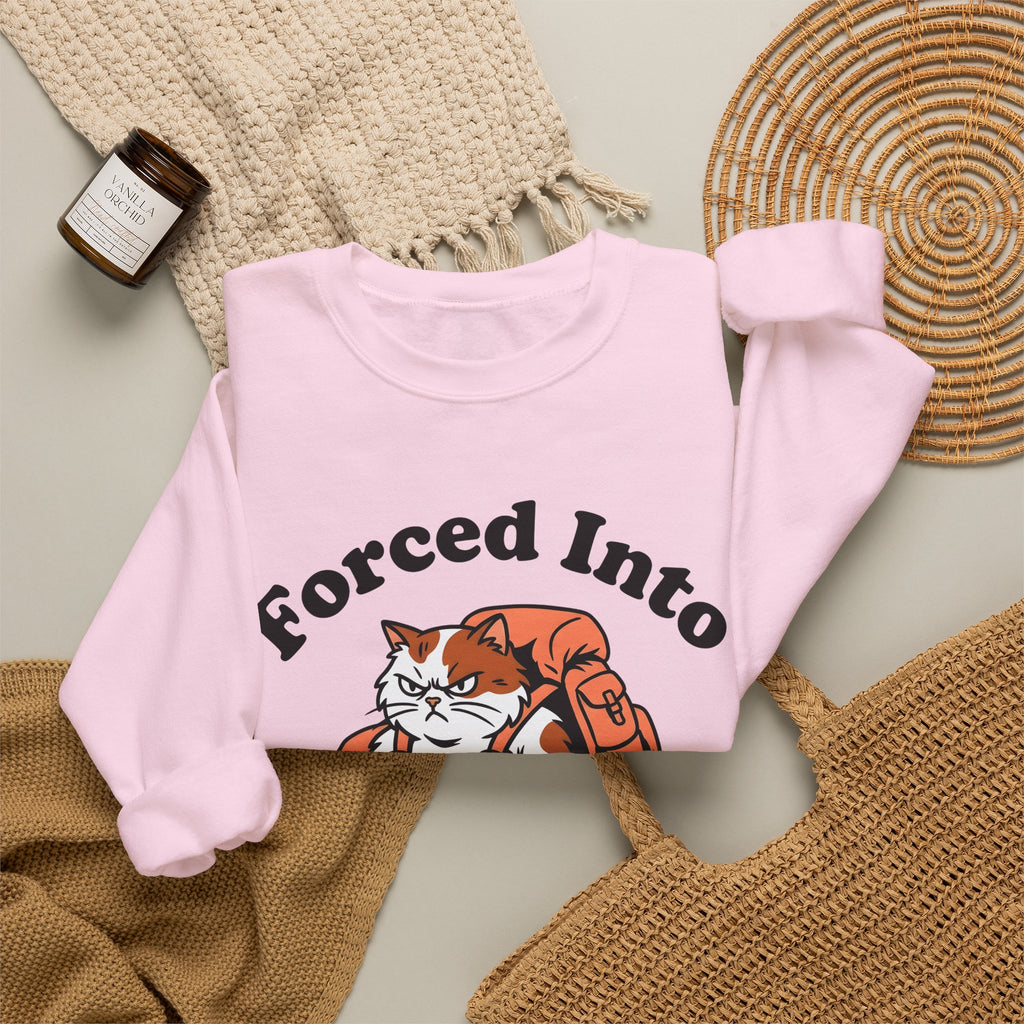 Hiking Cat Sports Activities Adventure Gift Cartoon Kitty Athlete Enthusiast Comic Exploration Sweatshirt