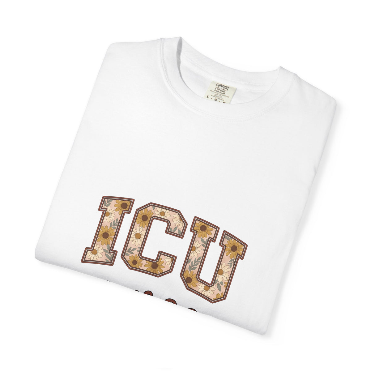 Flower Varsity Letters T-Shirt Nurse Floral Gift Women Boho T-Shirt Letterman T-Shirt Healthcare Enthusiast Hippie T-Shirt Floral Design Retro