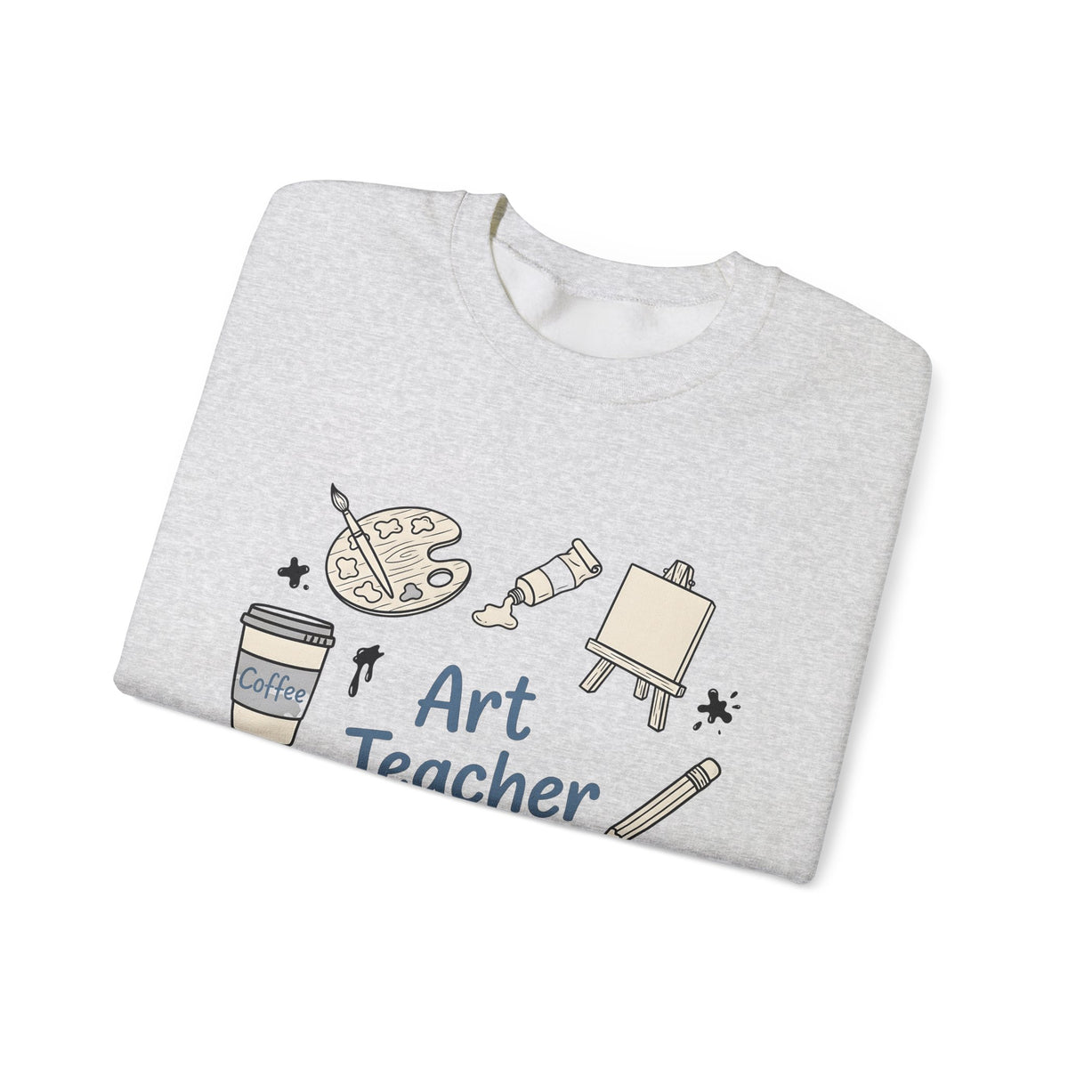 Painting Supplies Sweatshirt Teacher Study Gift Women Line Art Sweatshirt Art Materials Sweatshirt Educator Enthusiast Illustration Design Graphic Studying