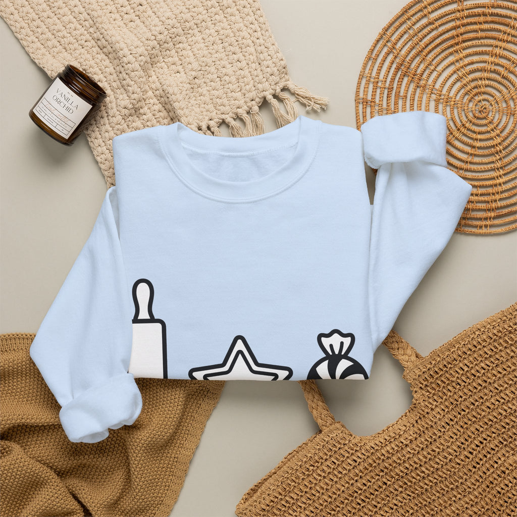 Pastry Symbols Christmas Desserts Gift Simple Bakery Holiday Fan Minimalist Treat Contemporary Sweatshirt