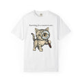 Tabby Cat T-Shirt Cat Humor Gift Women Vintage T-Shirt Kitty T-Shirt Cat Fan Retro T-Shirt Funny Graphic Hand Drawn Magnifying Glass T-Shirt