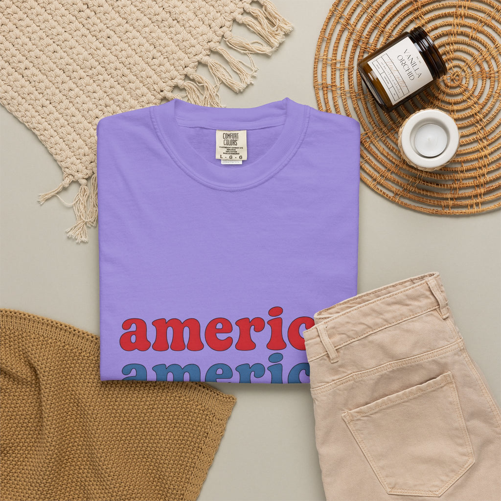 Patriotic Message T-Shirt America Event Gift Women Nostalgic T-Shirt Patriot T-Shirt American Enthusiast Vintage T-Shirt Festival Graphic Clean