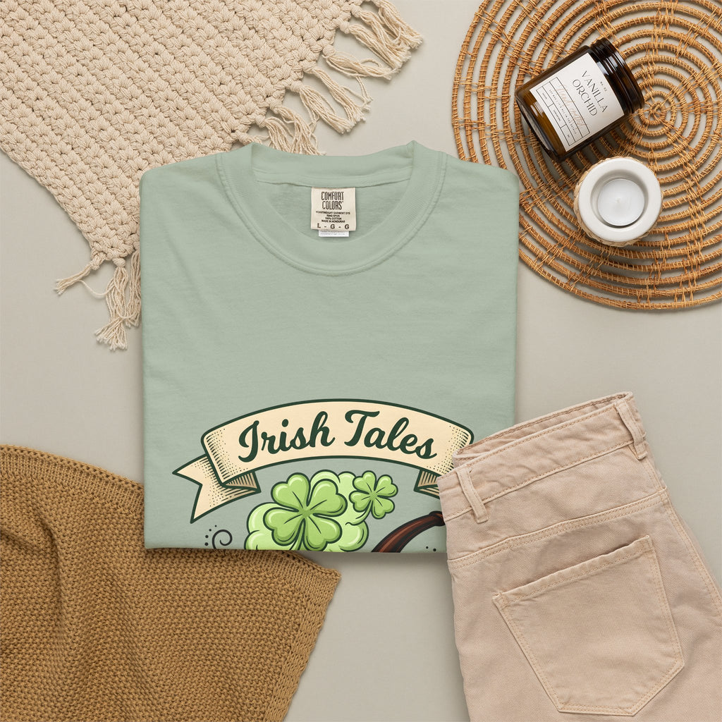 Pipe Clover T-Shirt St Patrick's Day Gaelic Gift Women Animated T-Shirt Shamrock T-Shirt Irish Fan Cartoon T-Shirt Celtic Graphic Classic Lucky