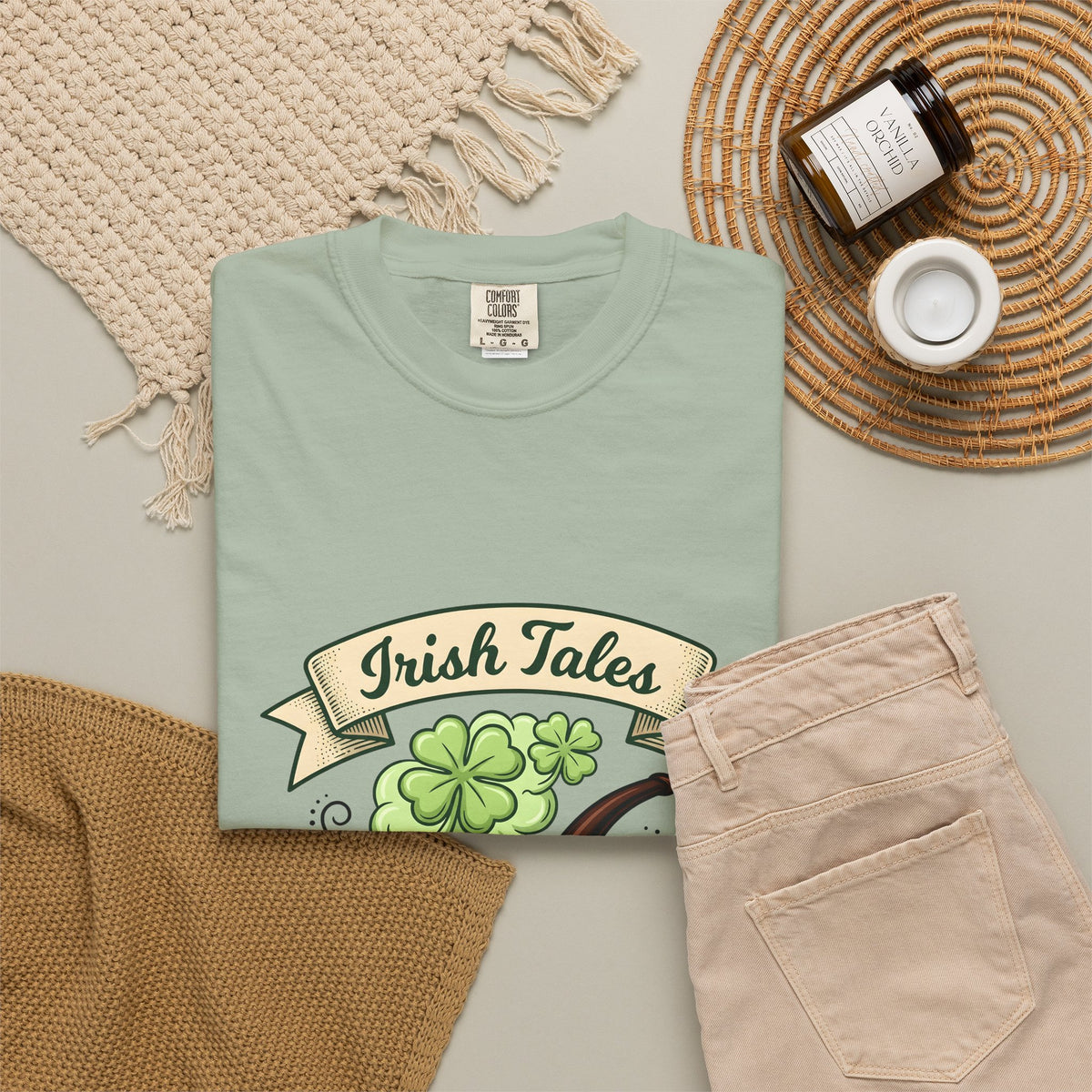 Pipe Clover T-Shirt St Patrick's Day Gaelic Gift Women Animated T-Shirt Shamrock T-Shirt Irish Fan Cartoon T-Shirt Celtic Graphic Classic Lucky