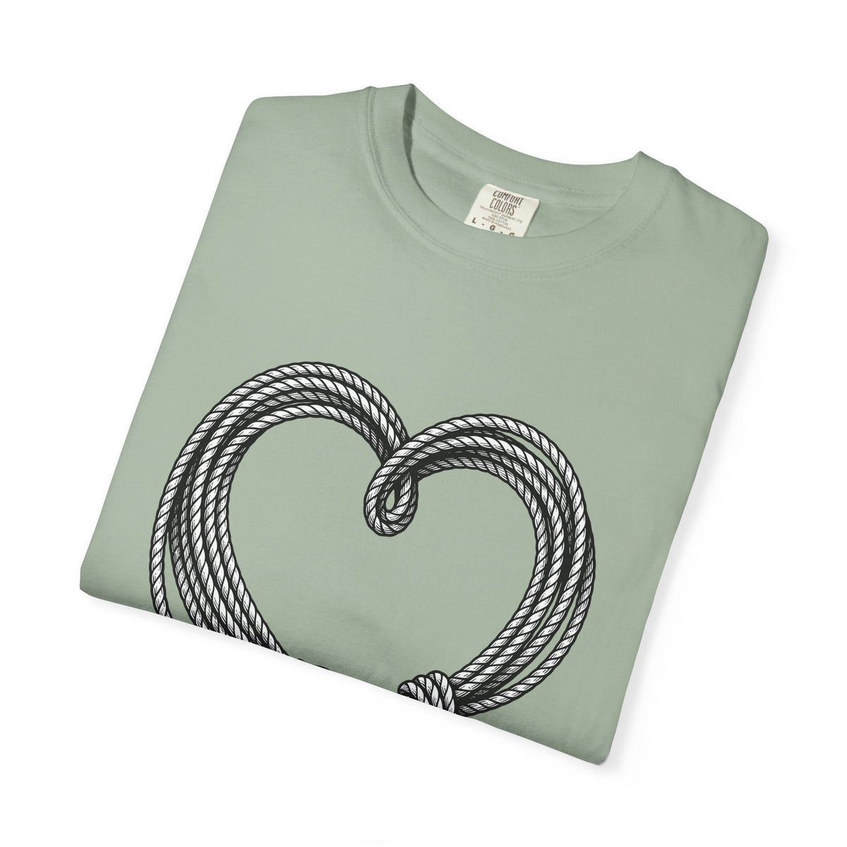 Knotted Rope Heart T-Shirt Cowgirl Petals Gift Women Western-Style T-Shirt Heart Tie T-Shirt Rodeo Fan Rustic T-Shirt Floral Graphic Classic