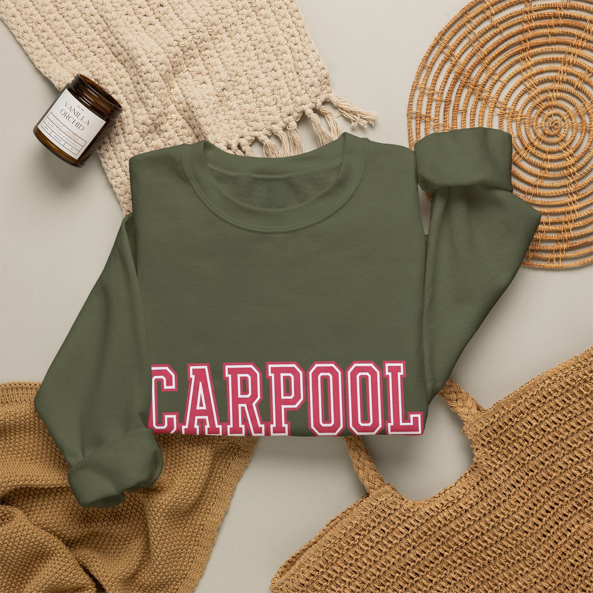 Varsity Text Moms Parenting Gift Bold Lettering Motherhood Fan Typography Parenting Retro School Sweatshirt