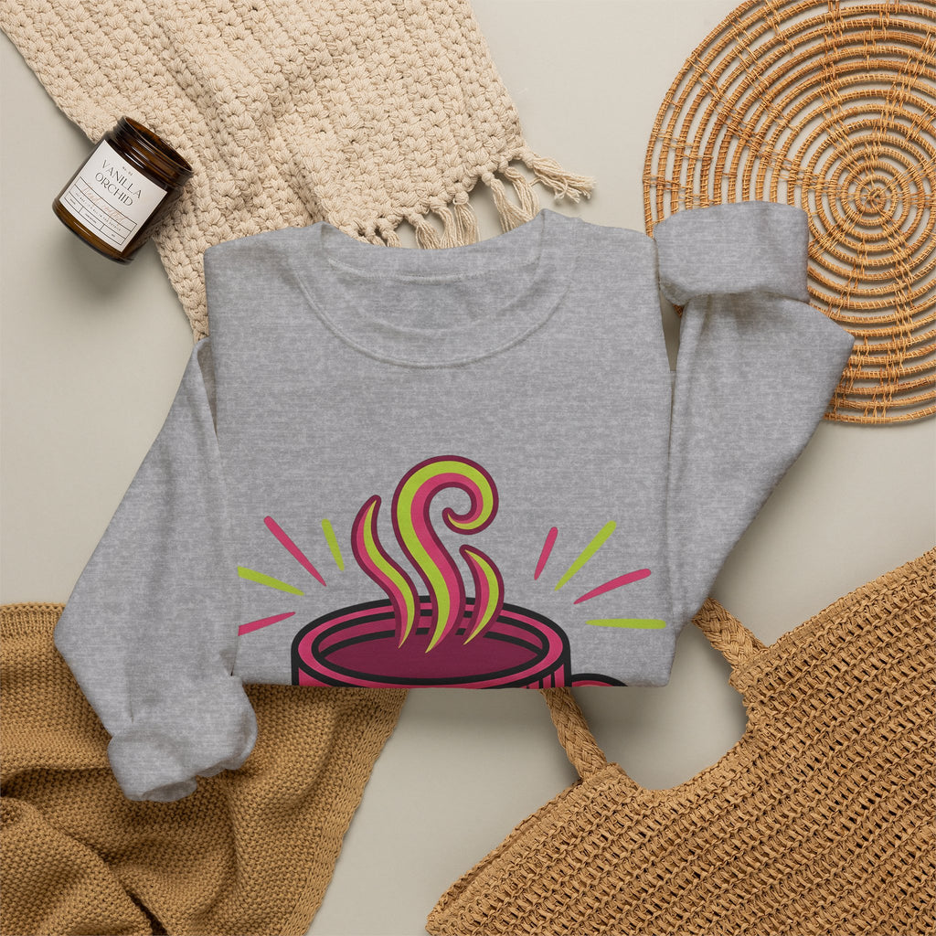 Coffee Cup Sweatshirt Coffee Brunch Gift Women Vintage Sweatshirt Sweatshirt Sweatshirt Coffee Fan Coffee Cup Sweatshirt Breakfast Graphic Comic Star Shape Sweatshirt