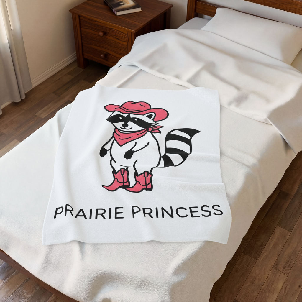 Raccoon Cowgirl Blanket Cowgirl Pet Gift Women Cartoon Blanket Raccoon Blanket Cowgirl Fan Cartoonish Blanket Animal Graphic Sketch Cowboy Hat