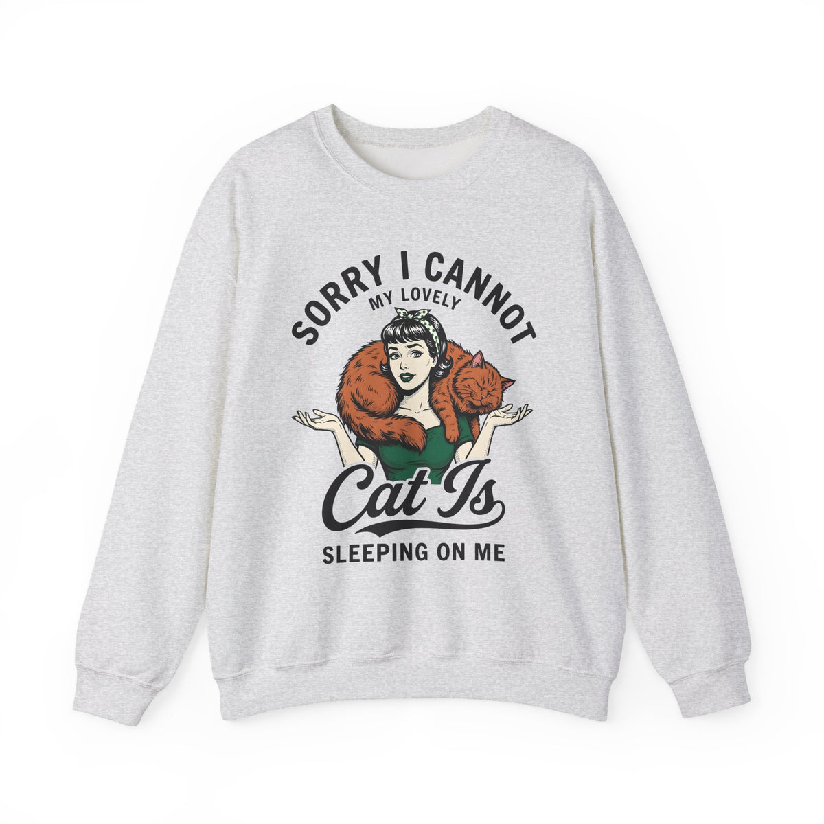 Feline Shoulder Sweatshirt Cat Critter Gift Women Animated Sweatshirt Cat Sweatshirt Kitty Fan Cartoon Sweatshirt Creature Graphic Nostalgic Vintage Clothing