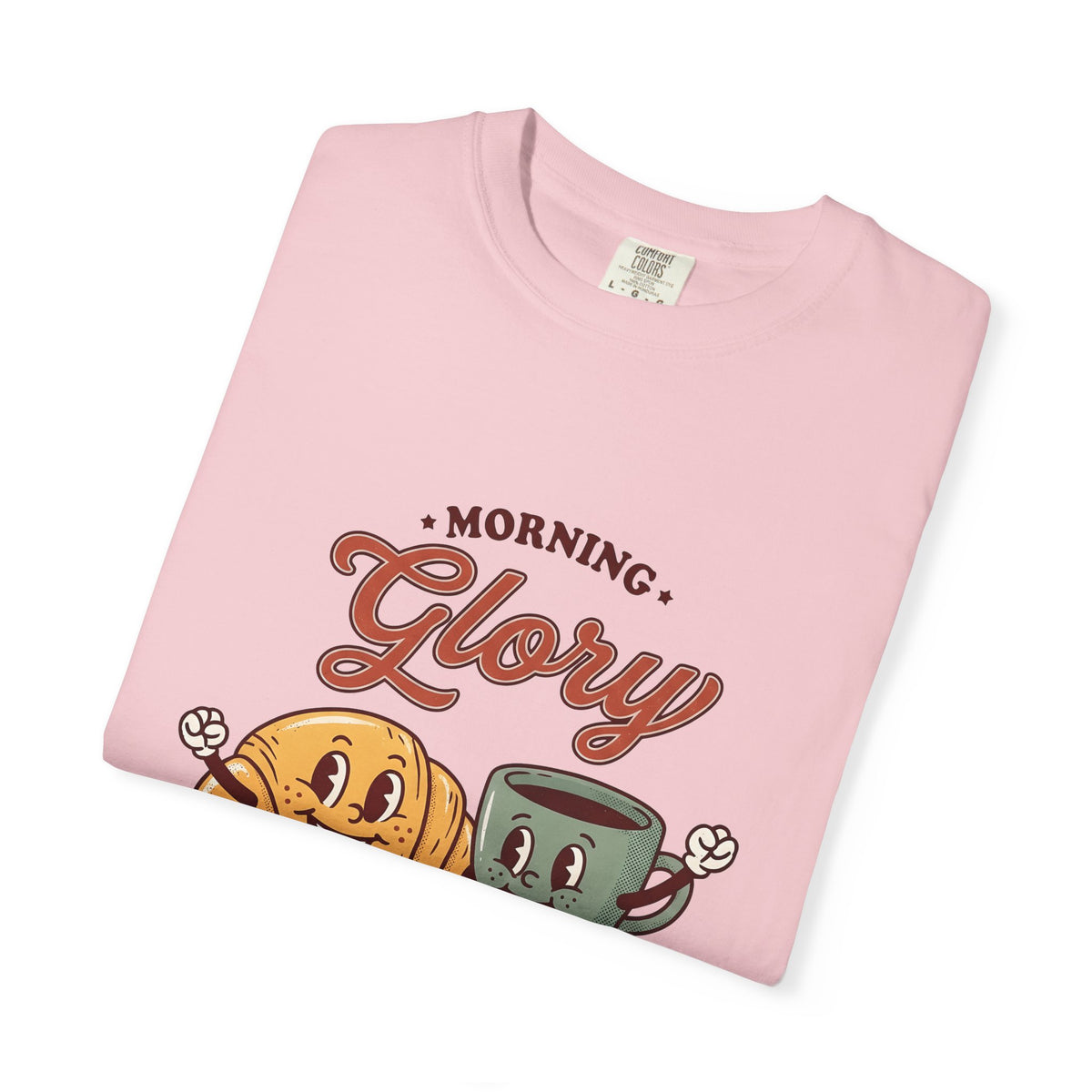 Croissant Espresso Cup T-Shirt Coffee Morning Meal Gift Women Illustration T-Shirt Coffee T-Shirt T-Shirt Coffee Fan Coffee Art T-Shirt Breakfast