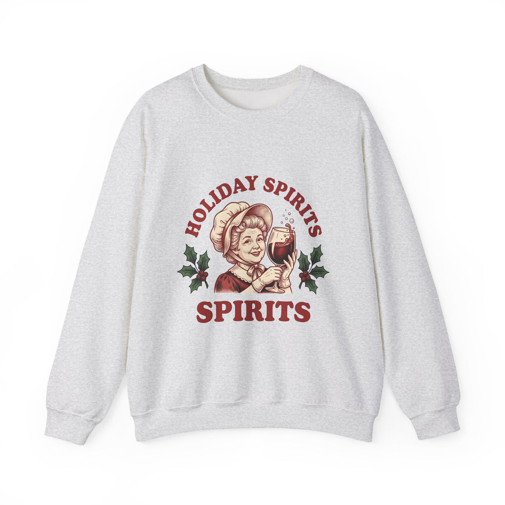 Cheerful Woman Wine Sweatshirt Christmas Fun Gift Women Cartoon Sweatshirt Wine Sweatshirt Xmas Fan Comic Sweatshirt Humor Graphic Line Art Winter Greenery