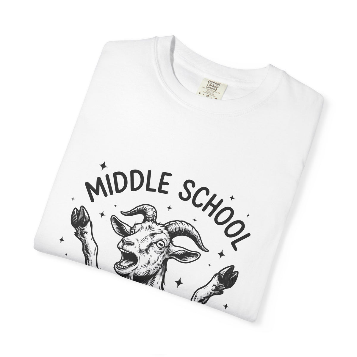 Goat Drawing T-Shirt Teachers Comedy Gift Women Cartoon T-Shirt Kid T-Shirt Educator Enthusiast Comic Graphic Classic Sparkle T-Shirt