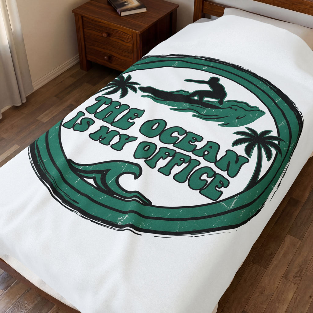Surfing Surfing Seaside Gift Hand Drawn Surf Surfer Fan Surfing Coastal Blanket
