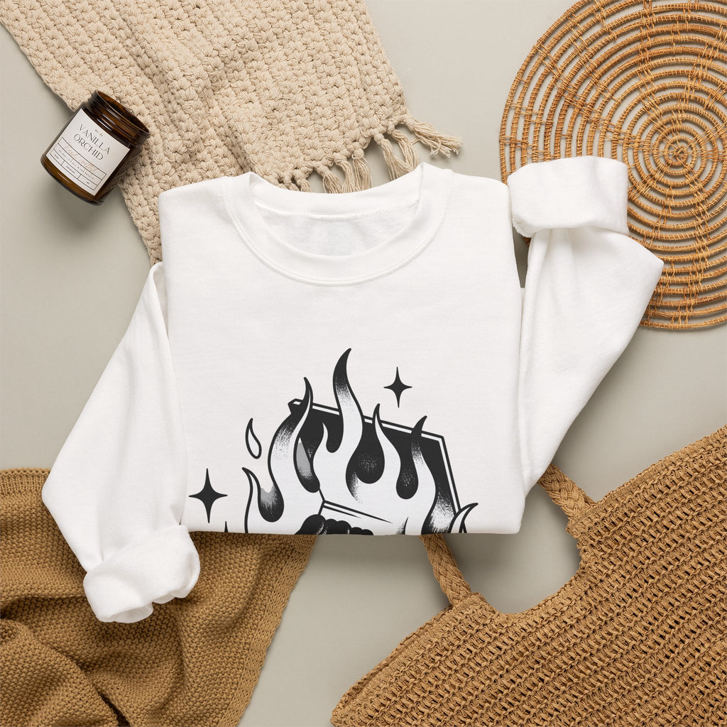 Lit Matchbox Sweatshirt Retro Amulet Gift Women Traditional Sweatshirt Matchbox Sweatshirt Retro Fan Matchstick Sweatshirt Charm Graphic Antique Twinkles
